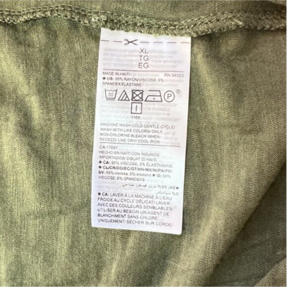 Old Navy - NWT Women's XL Long Sleeve Tee Shirt Dolman Sleeve Olive Green - Picture 5 of 9